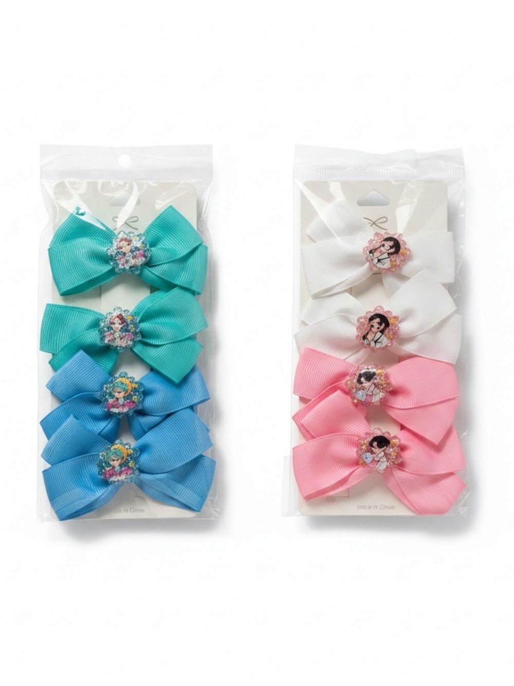 BUNDLE of 8 KPop Demon Hunters Small “Piggie” Bows (Bow Clips) Saja Boys Huntrix